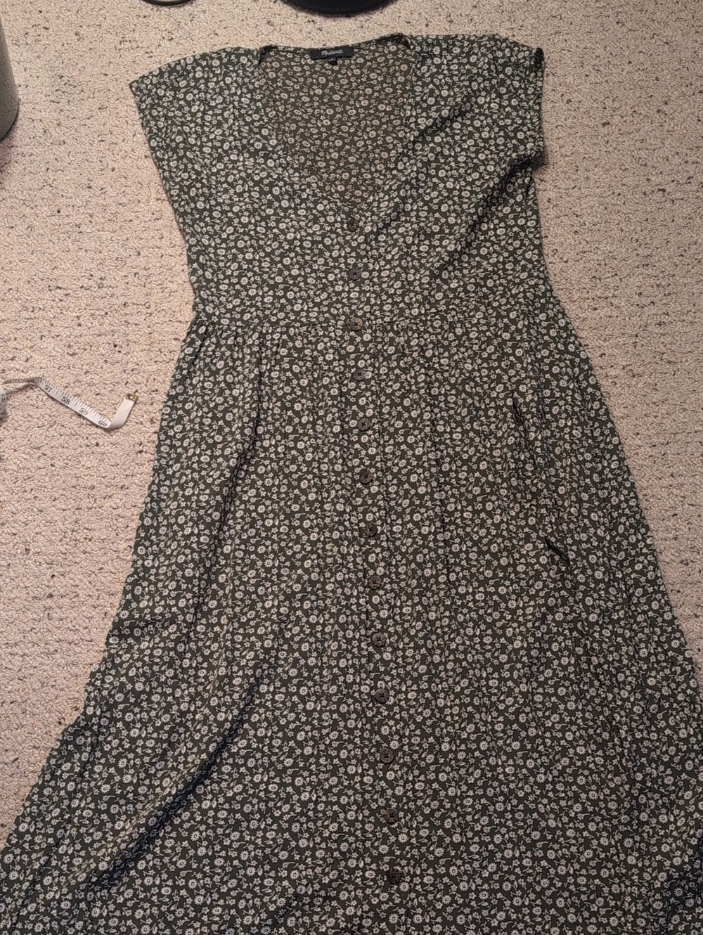 Madewell Floral Button Down Dress Size Small